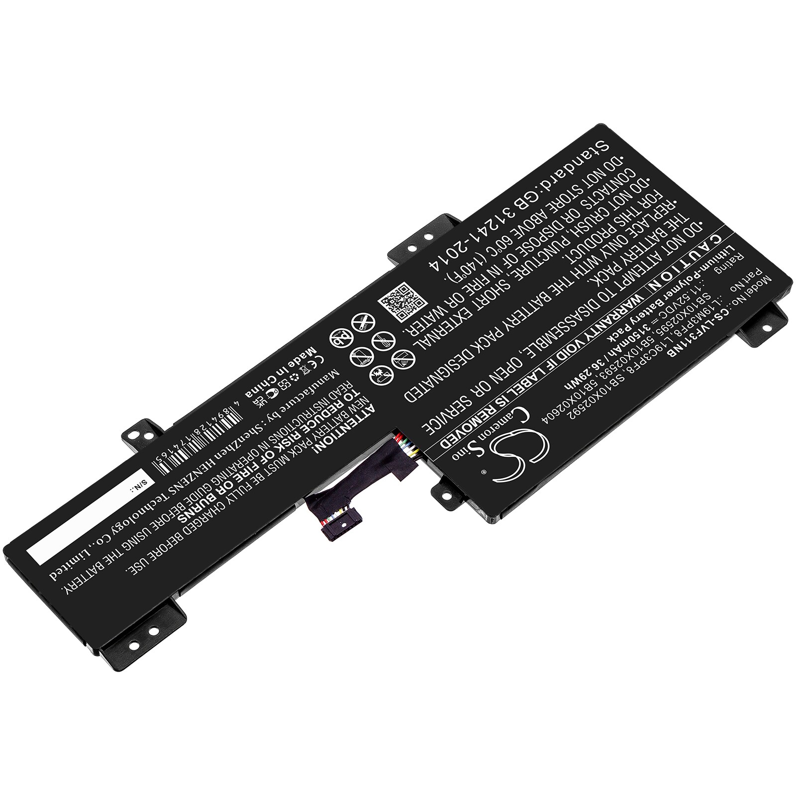 Batteri til bærbar PC for Lenovo IdeaPad Flex 3 11IGL05 og andre.