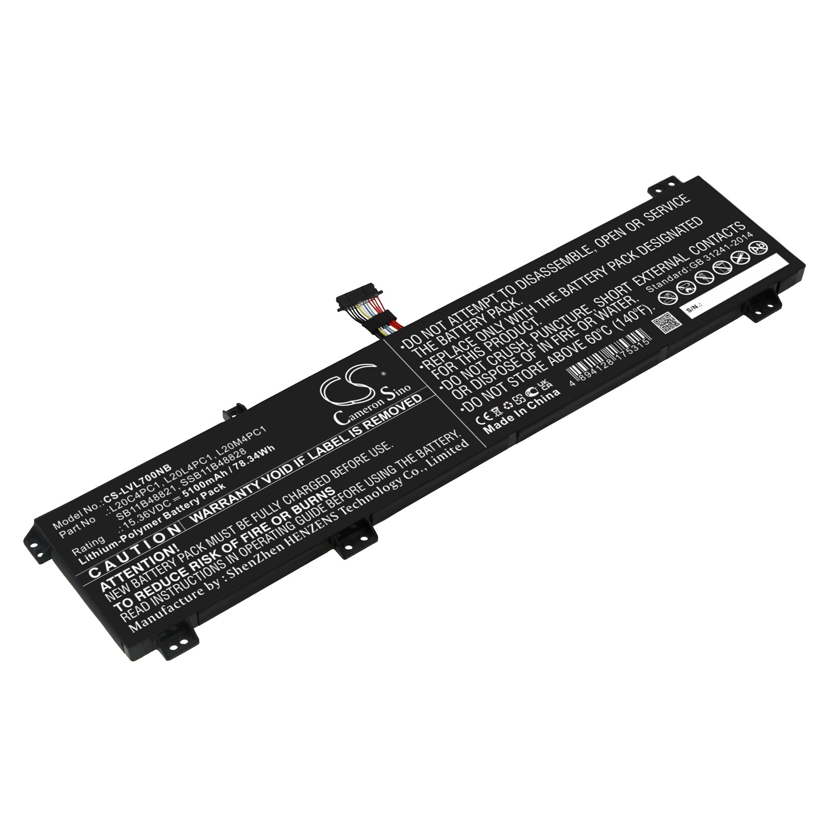 Batteri til bærbar PC for Lenovo Legion 7 16ACHg6 82N6005WMB og andre.