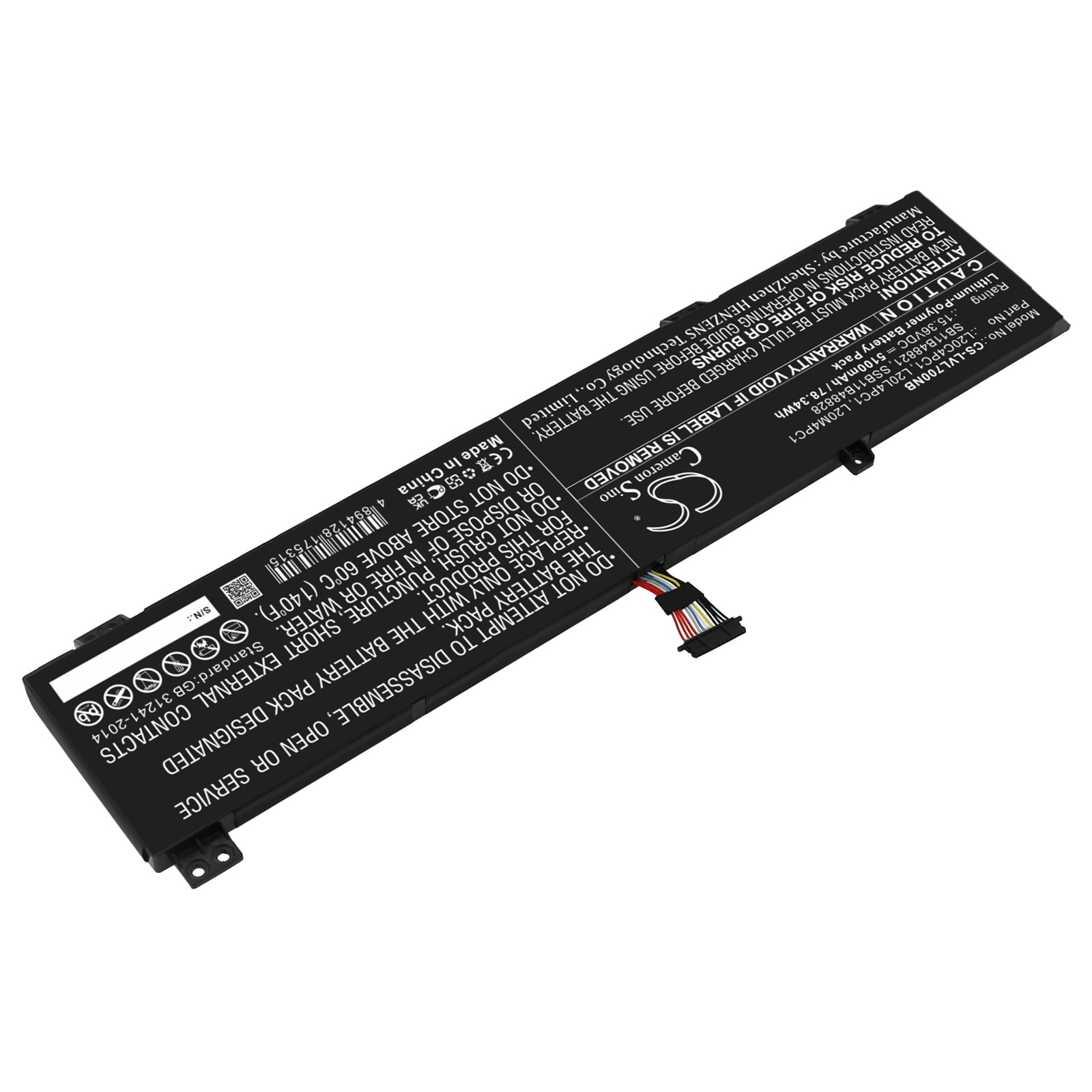 Batteri til bærbar PC for Lenovo Legion 7 16ACHg6 82N6005WMB og andre.