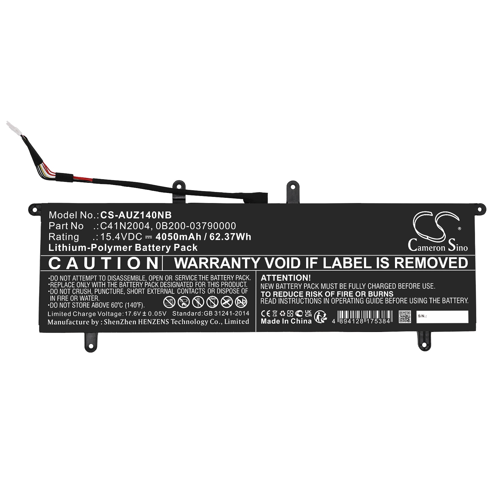 Batteri til bærbar PC for Asus ZenBook Duo 14 UX482EG-HY-serien og andre.
