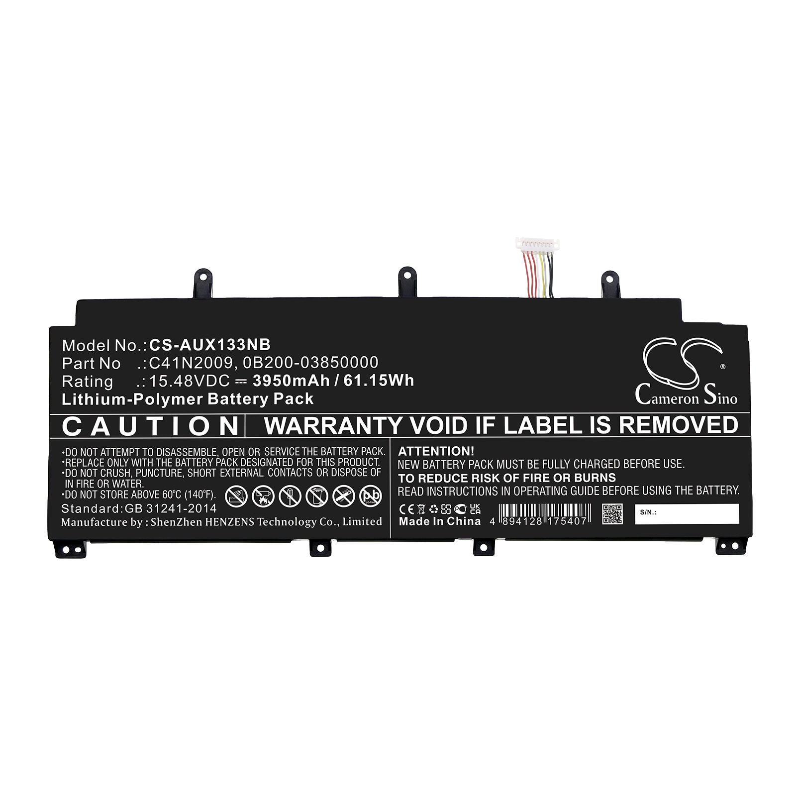 Batteri til bærbar PC for Asus ROG Flow X13 GV301QH-K6028T og andre.