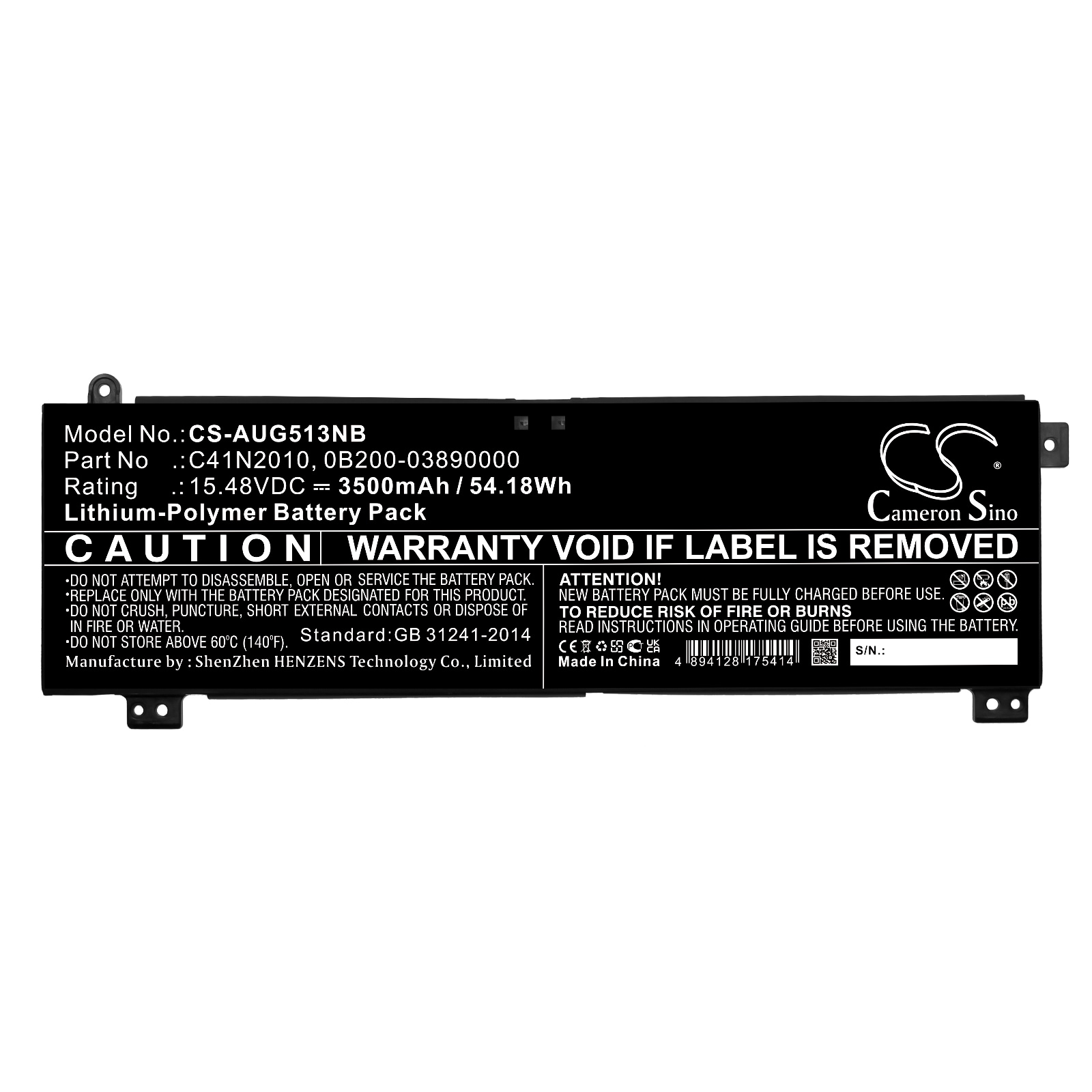 Batteri til bærbar PC for Asus ROG Strix G15 G513IH-HN006 og andre.