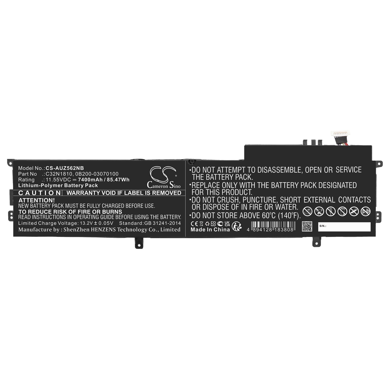 Batteri til bærbar PC for Asus ZenBook Flip 15 UX562FD-2G og andre.