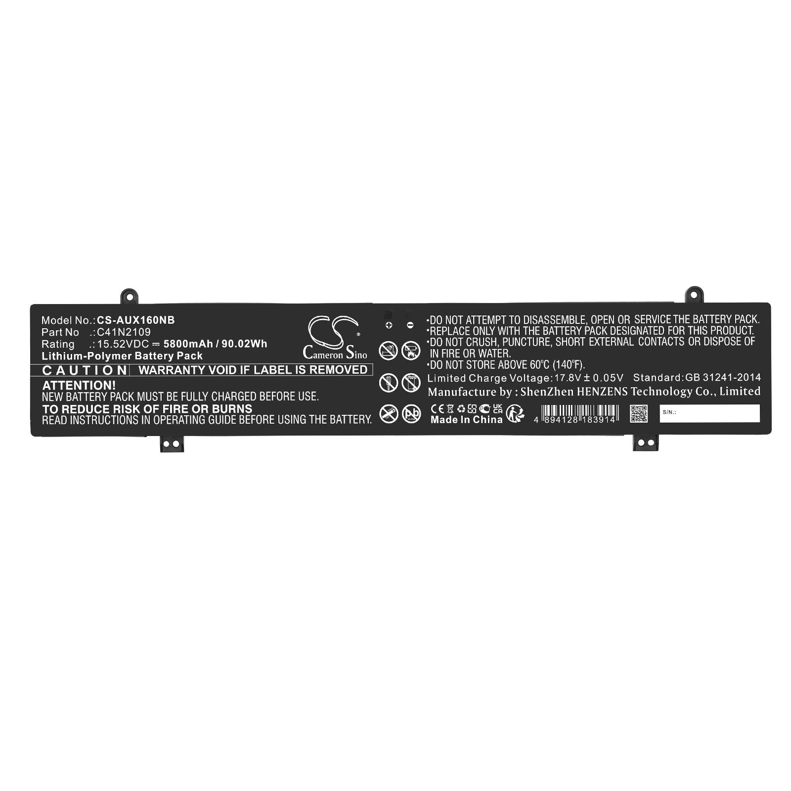 Batteri til bærbar PC for Asus ROG Flow X16 GV601RE-M5057X, NR2203RM og andre.