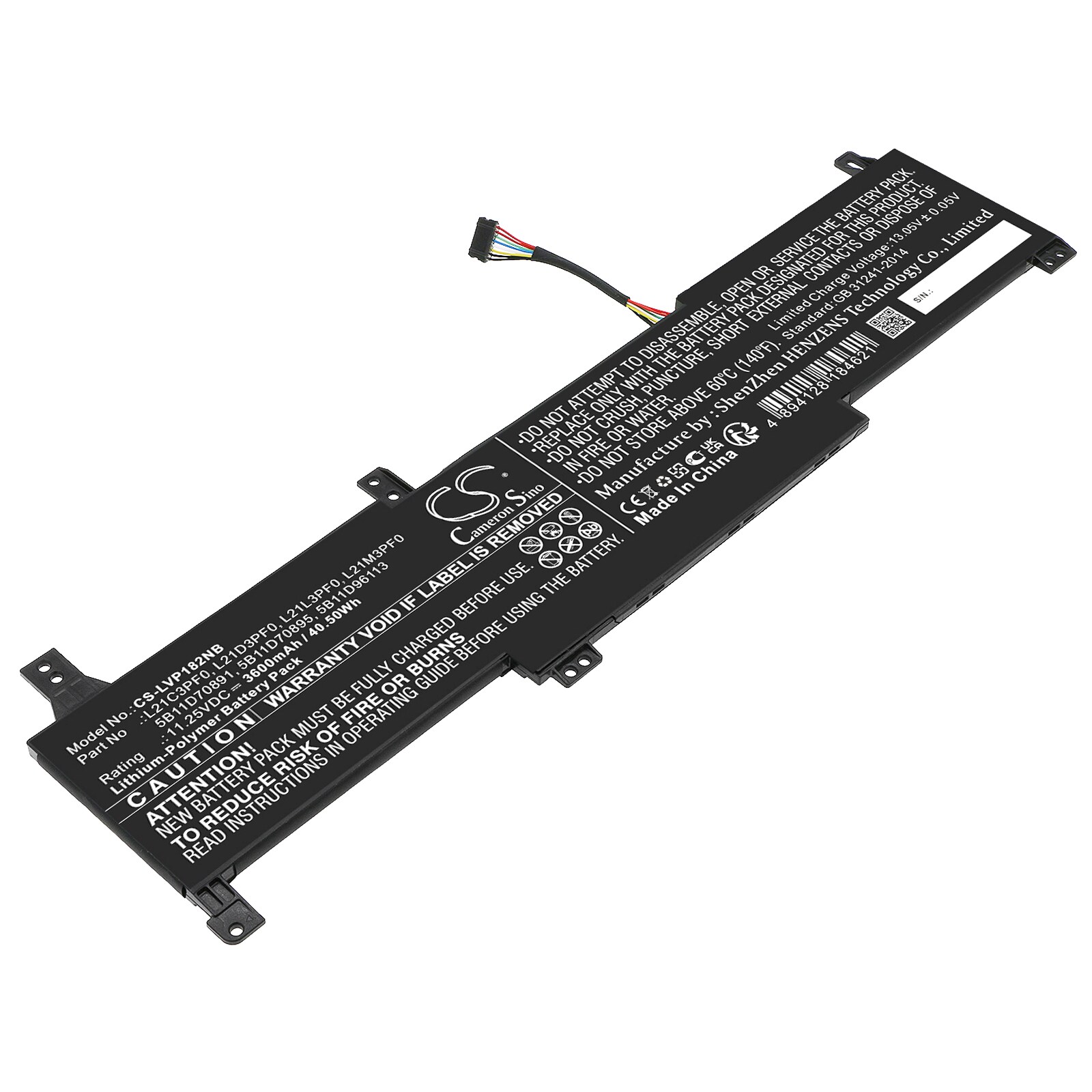 Batteri til bærbar PC for Lenovo IdeaPad 1 15IJL7 82LX005DIN og andre.