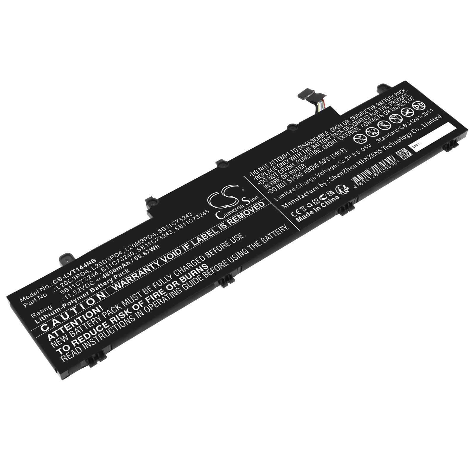Batteri til bærbar PC for Lenovo ThinkPad E14 Gen 4(AMD)21EB0037GQ og andre.