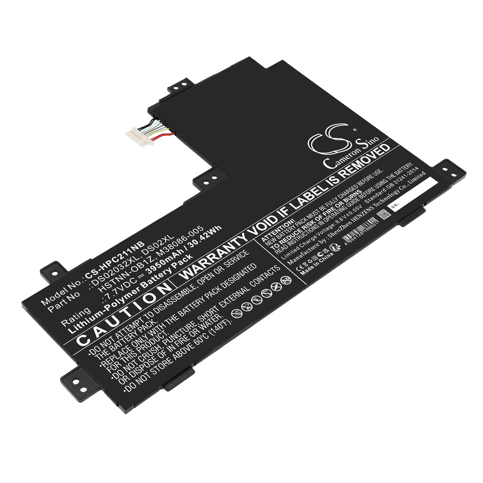 Batteri til bærbar PC for HP 40Q85UA, Chromebook X2 11-DA0013DX, 3G0N5UA og andre