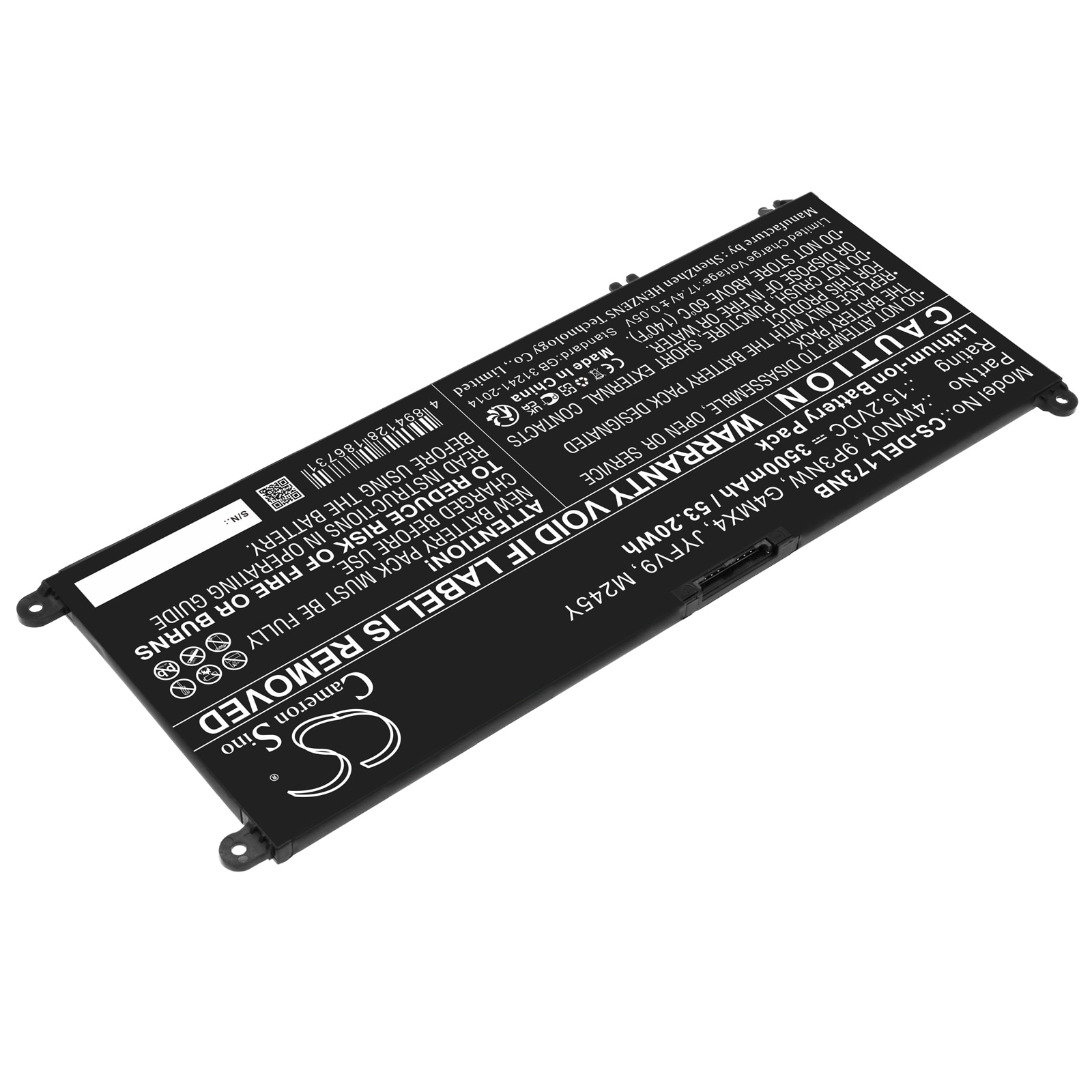 Batteri til bærbar PC for DELL Inspiron 13 7577, Inspiron 13 7779 og andre.