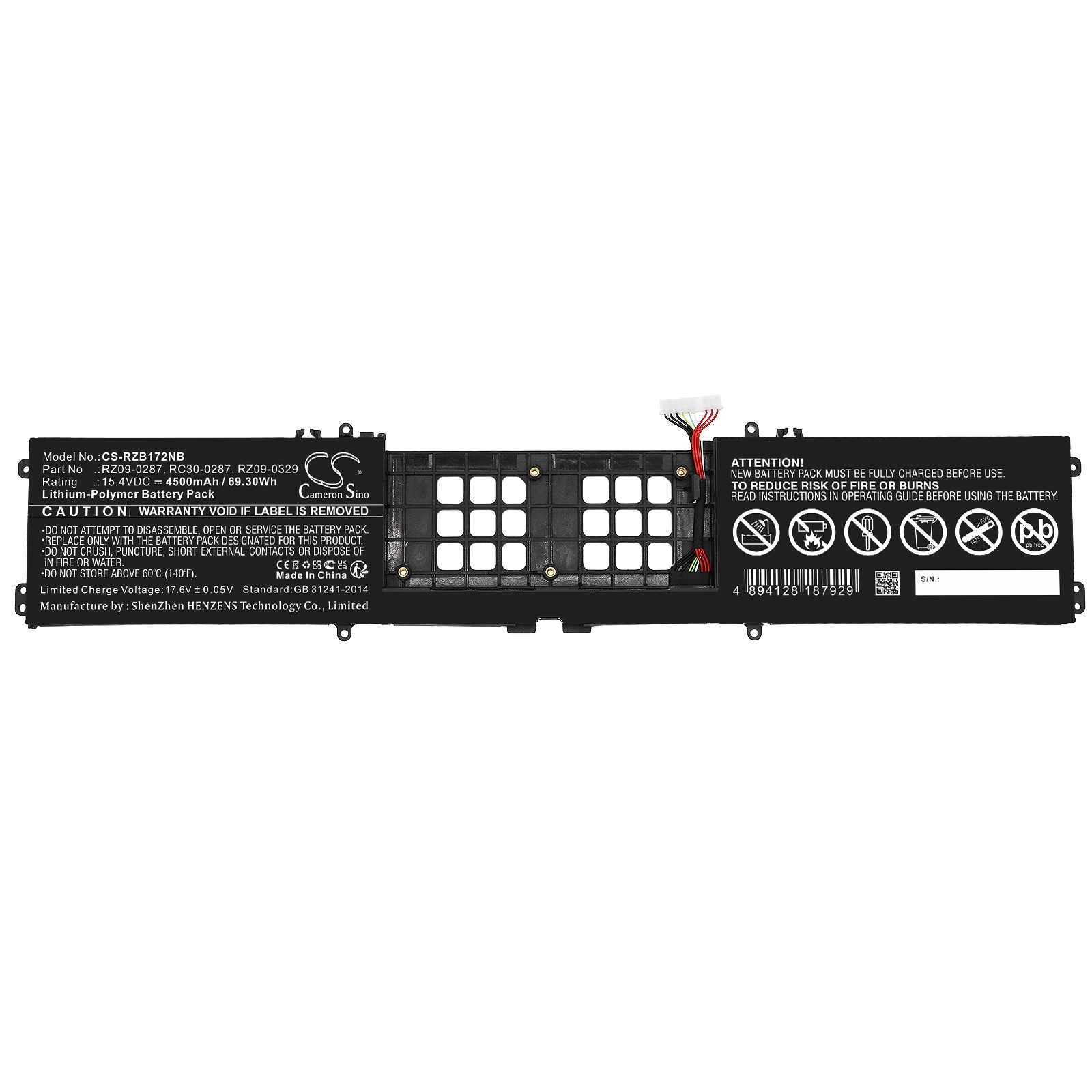 Batteri til bærbar PC for Razer Blade Pro 17 RTX 2080 Max Q og andre