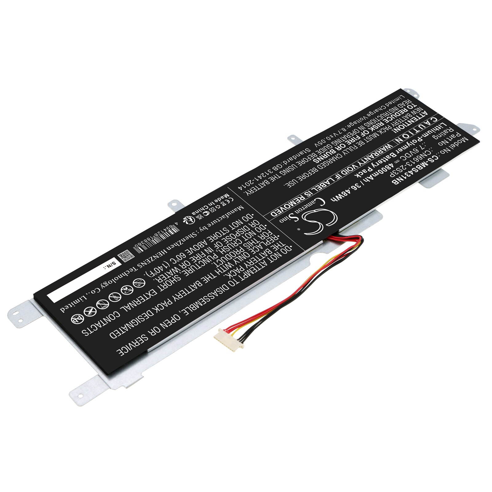 Batteri til bærbar PC for Maibenben MaiBook S431