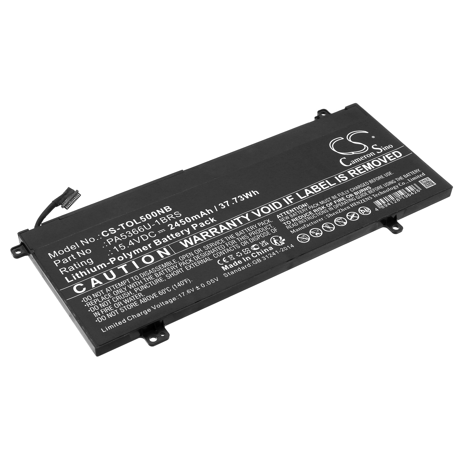 Batteri til bærbar PC for Toshiba Dynabook Satellite Pro L50 og andre.