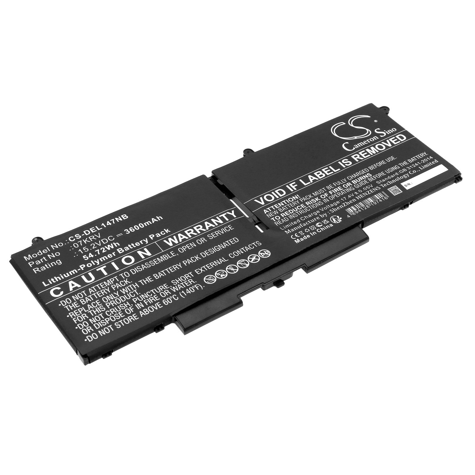 Batteri til bærbar PC for DELL Latitude 14 7430 D1GX0 og andre.