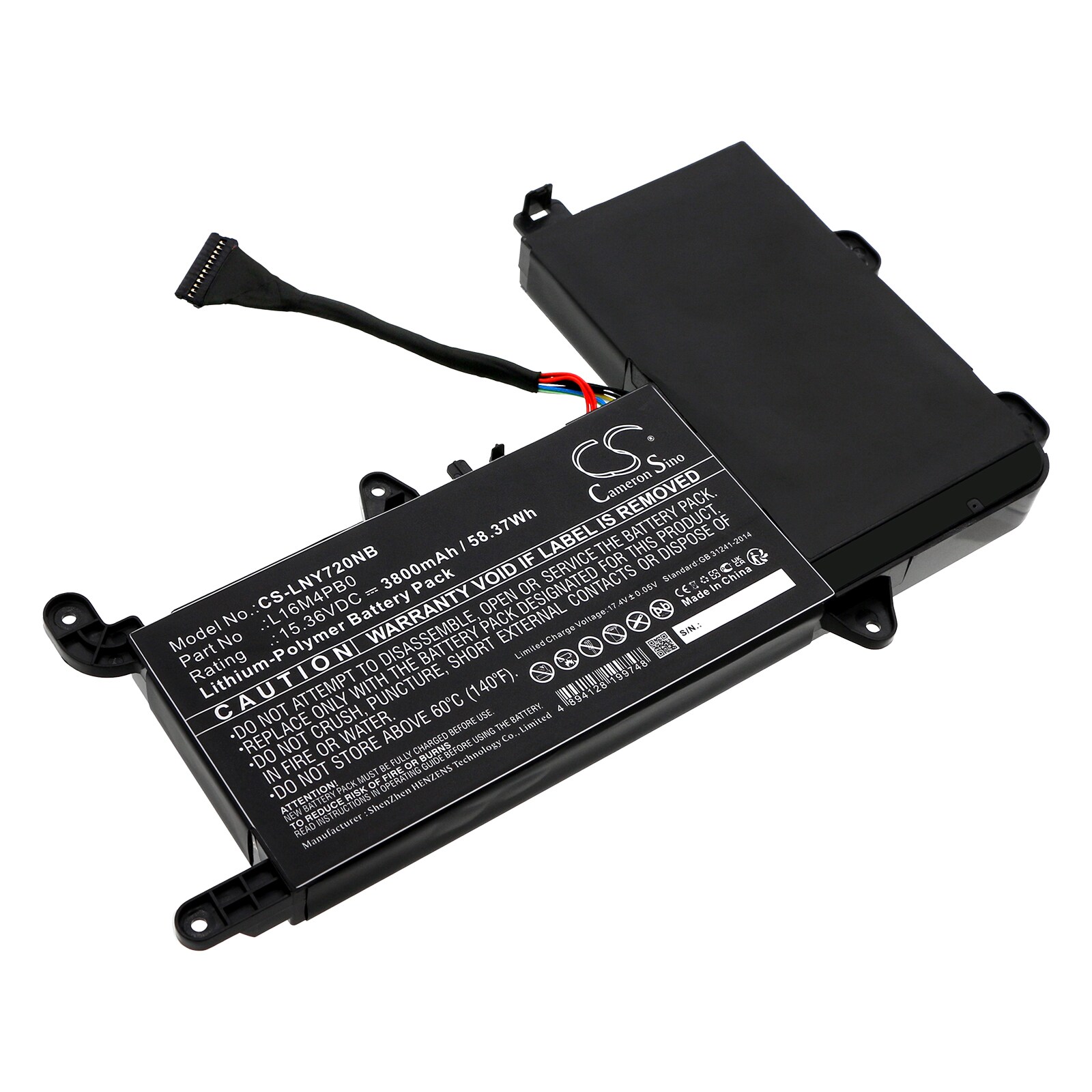 Batteri til bærbar PC for Lenovo Legion Y720-15IKB (80VR/81CQ) og andre.