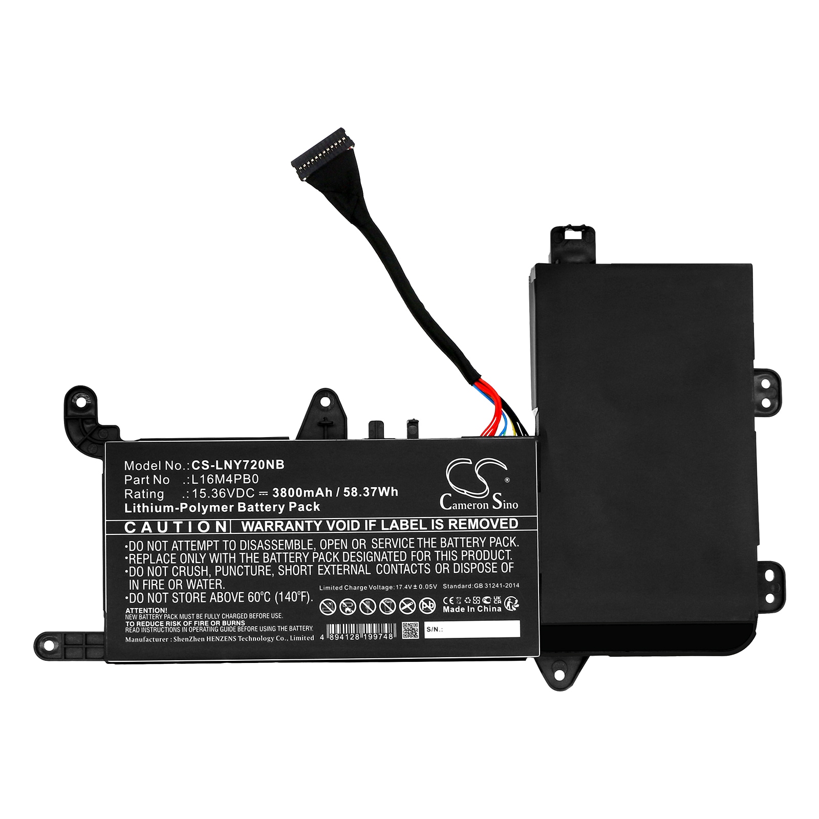 Batteri til bærbar PC for Lenovo Legion Y720-15IKB (80VR/81CQ) og andre.
