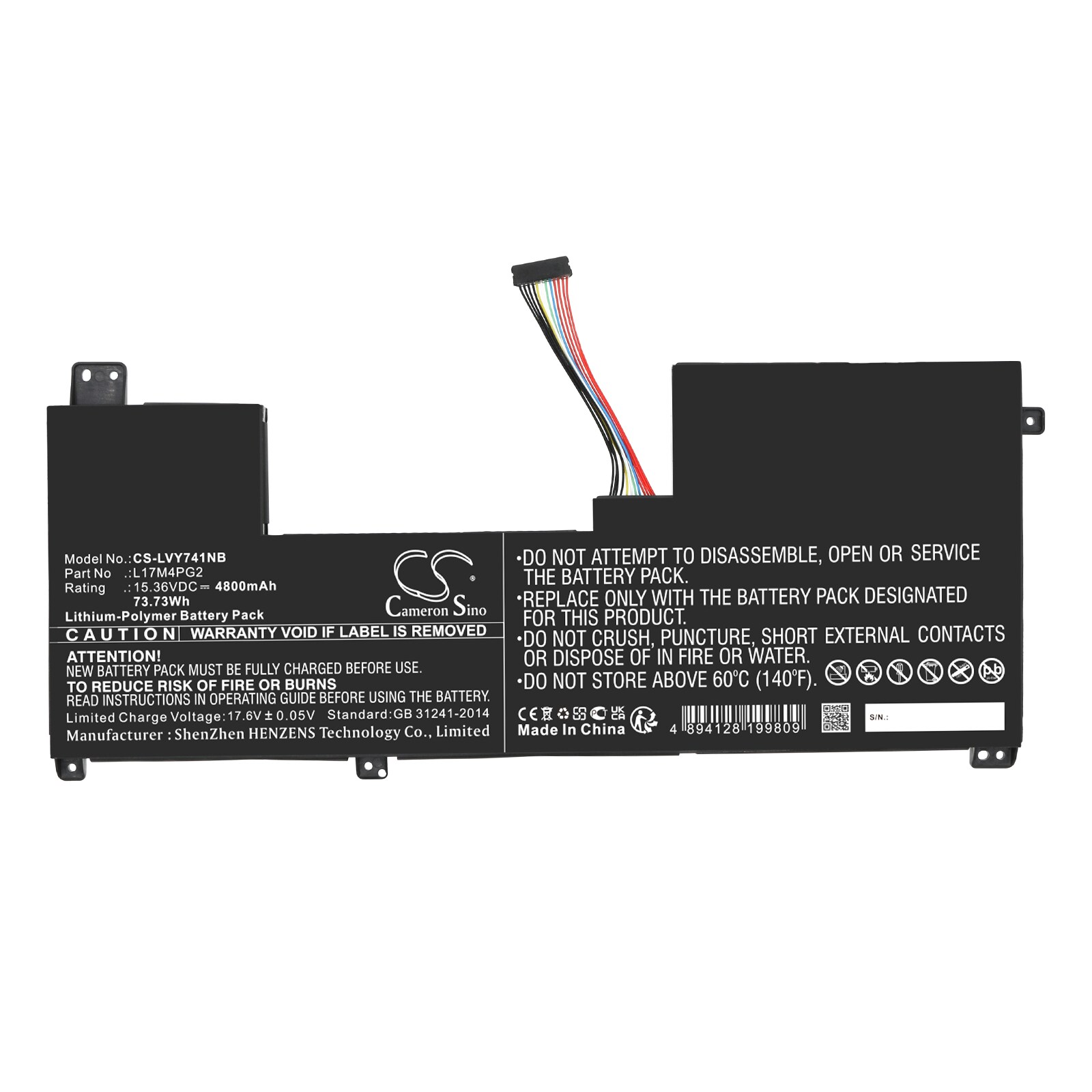 Batteri til bærbar PC for Lenovo Legion Y740-17ICHg 81HH000DRK og andre.