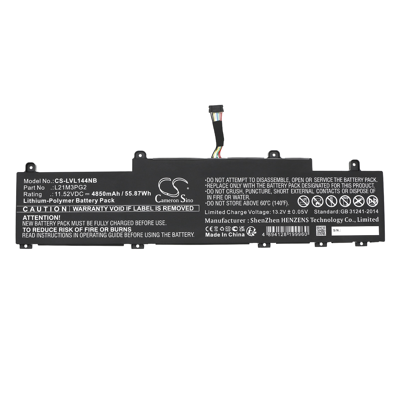 Batteri til bærbar PC for Lenovo ThinkPad L14 Gen 4 (Intel) 21H10063ED og andre.