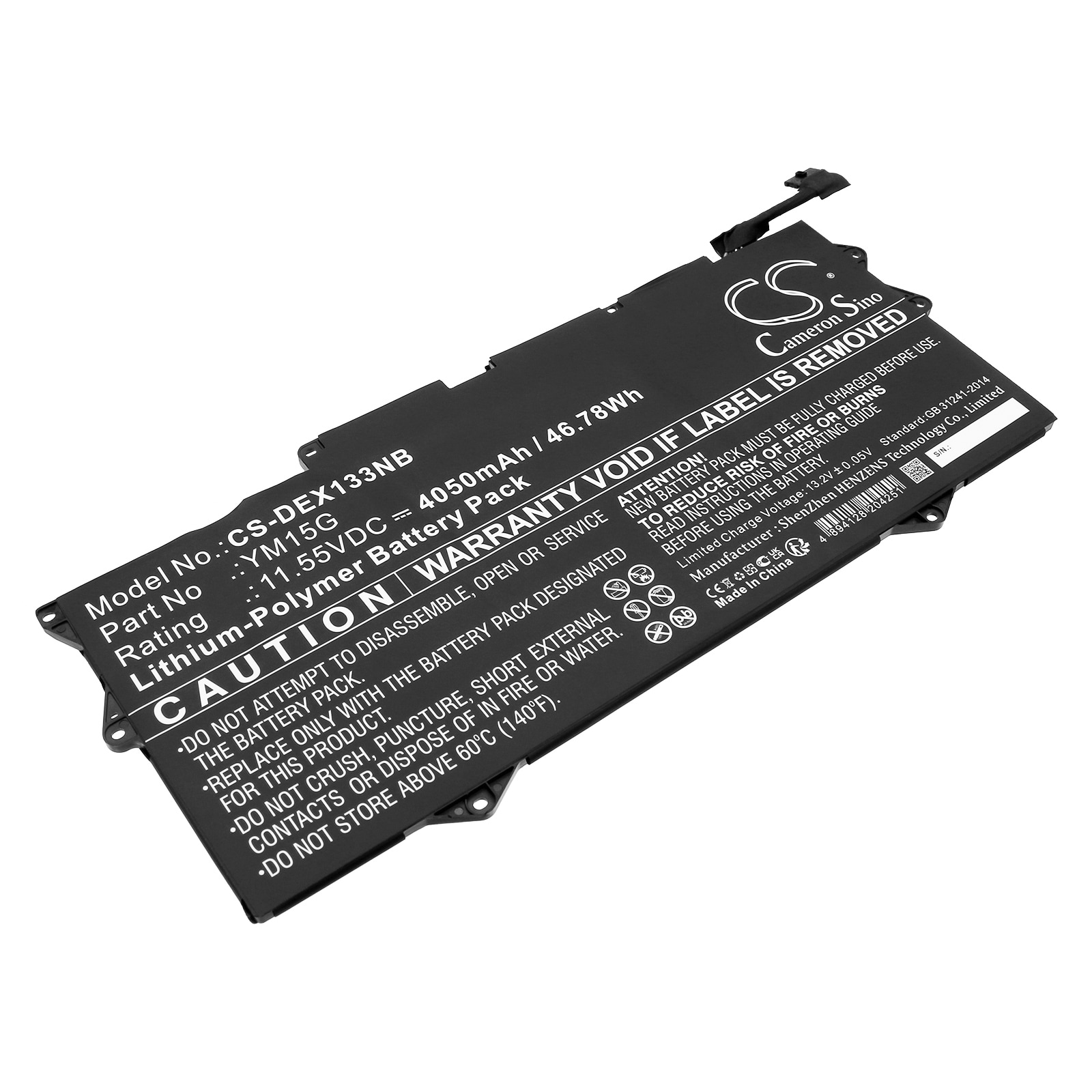 Batteri til bærbar PC for DELL XPS 13 9315-P1708LTW, XPS 13 9315-D1705S og andre