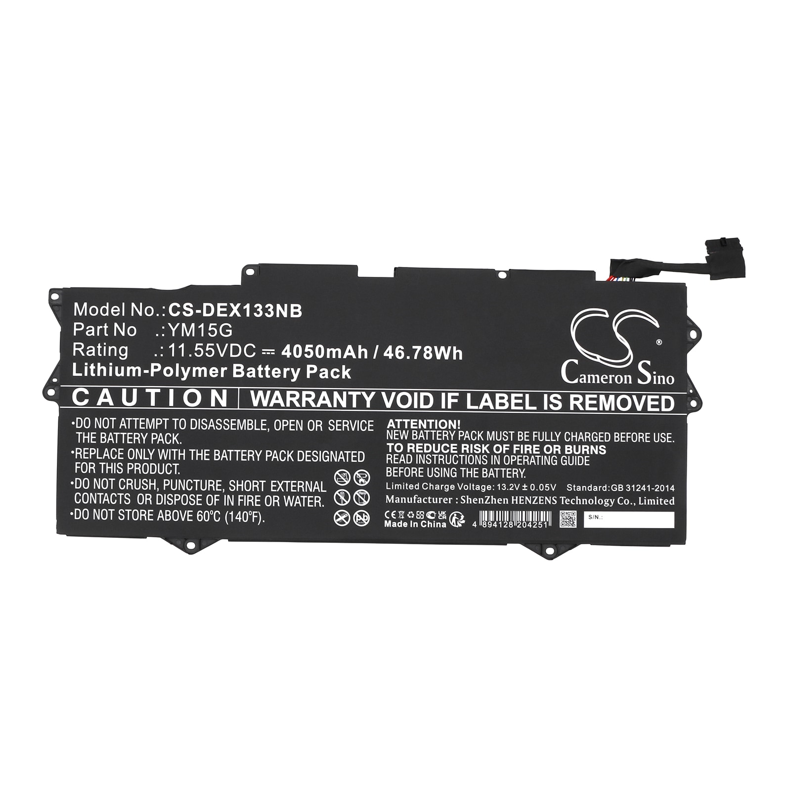 Batteri til bærbar PC for DELL XPS 13 9315-P1708LTW, XPS 13 9315-D1705S og andre