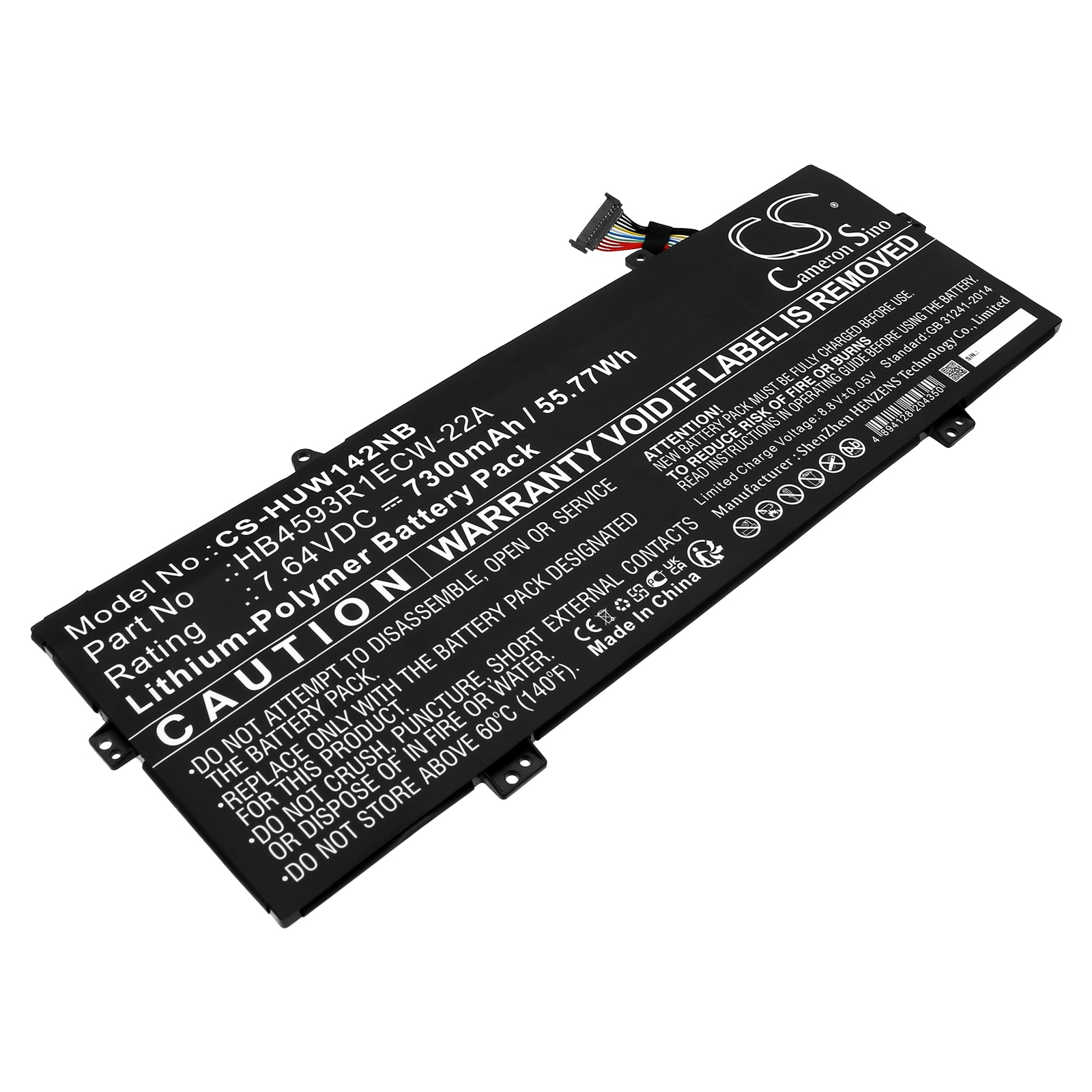 Batteri til bærbar PC for Huawei MateBook X Pro 2021, MateBook 14 2020 Intel og andre.