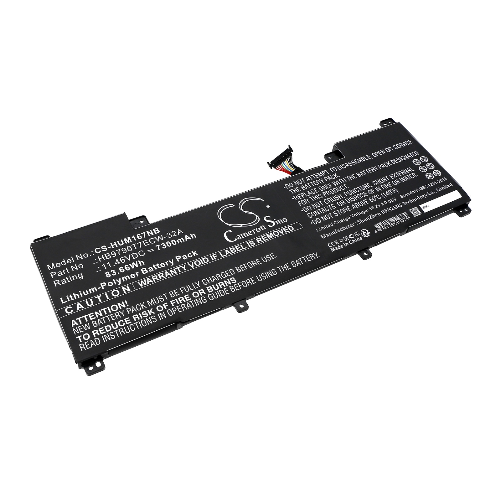 Batteri til bærbar PC for Huawei MateBook 16s i7, MateBook 16 CREM-WFD9 og andre.