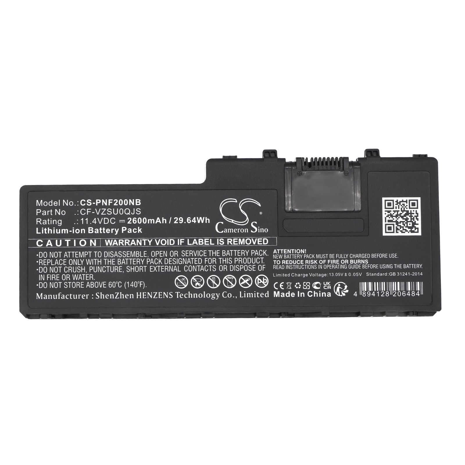 Batteri til bærbar PC for Panasonic Toughpad FZ-A2, Toughbook CF-20A0205TD og andre.