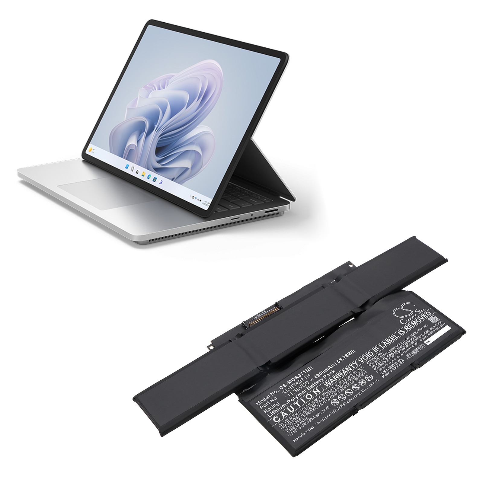 Batteri til bærbar PC for Microsoft Surface Laptop Studio 1964 14,4"