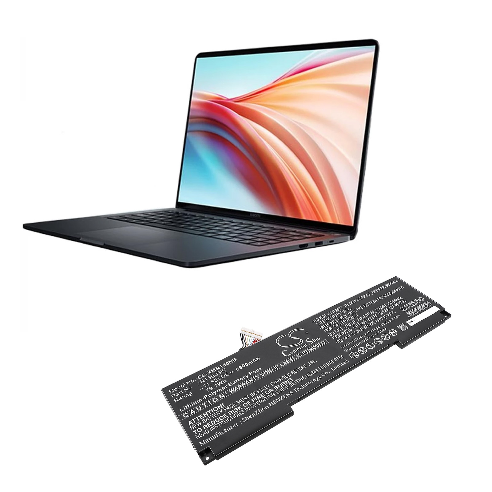 Batteri til bærbar PC for Xiaomi bærbar PC Pro X 15, Pro X15