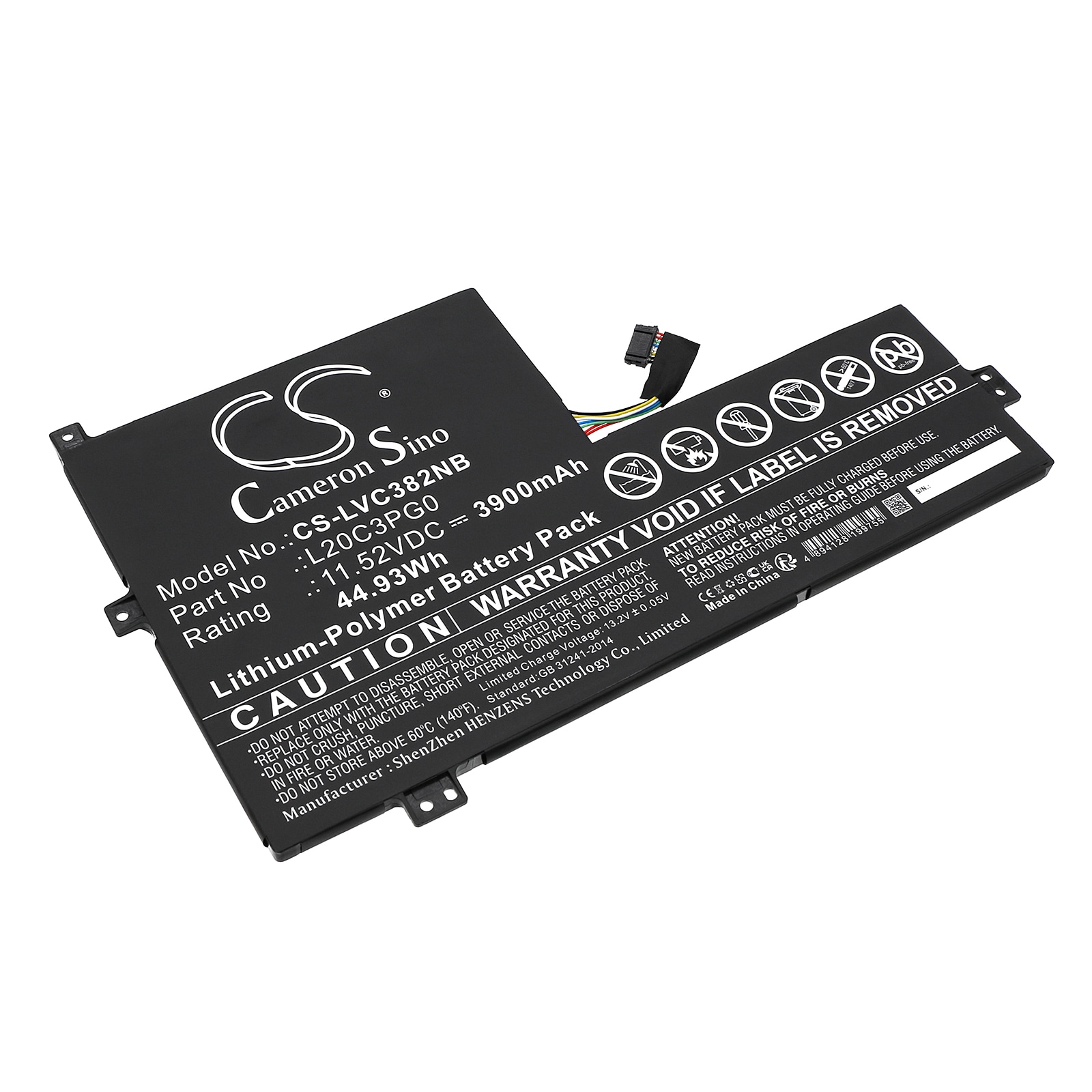 Batteri til bærbar PC for Lenovo 300w Gen 3 82J1001HSP og andre.