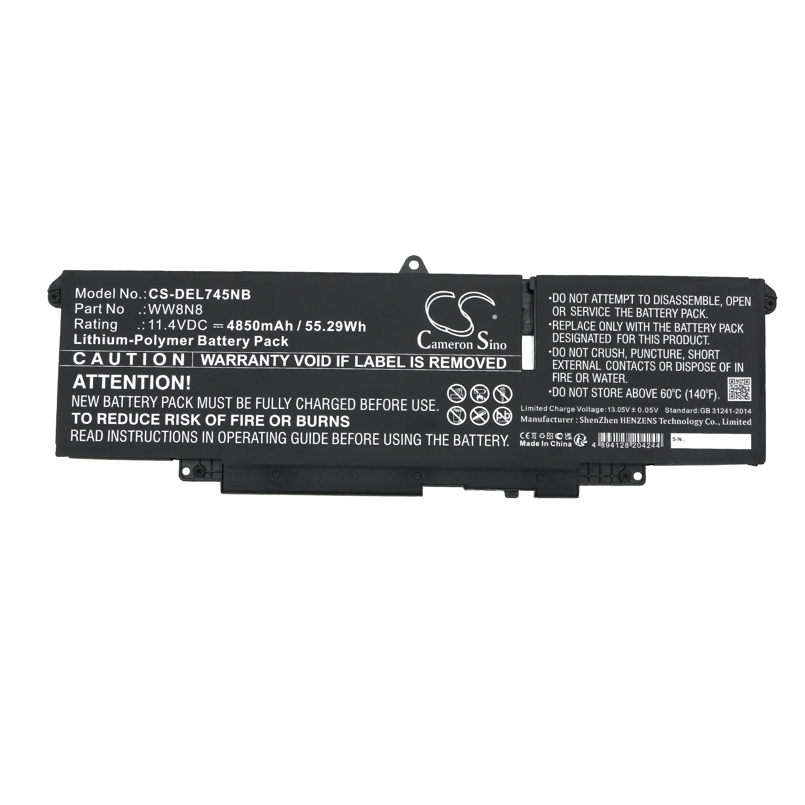 Batteri til bærbar PC for DELL Latitude 7450, Latitude 7640, Latitude 7440 og andre.
