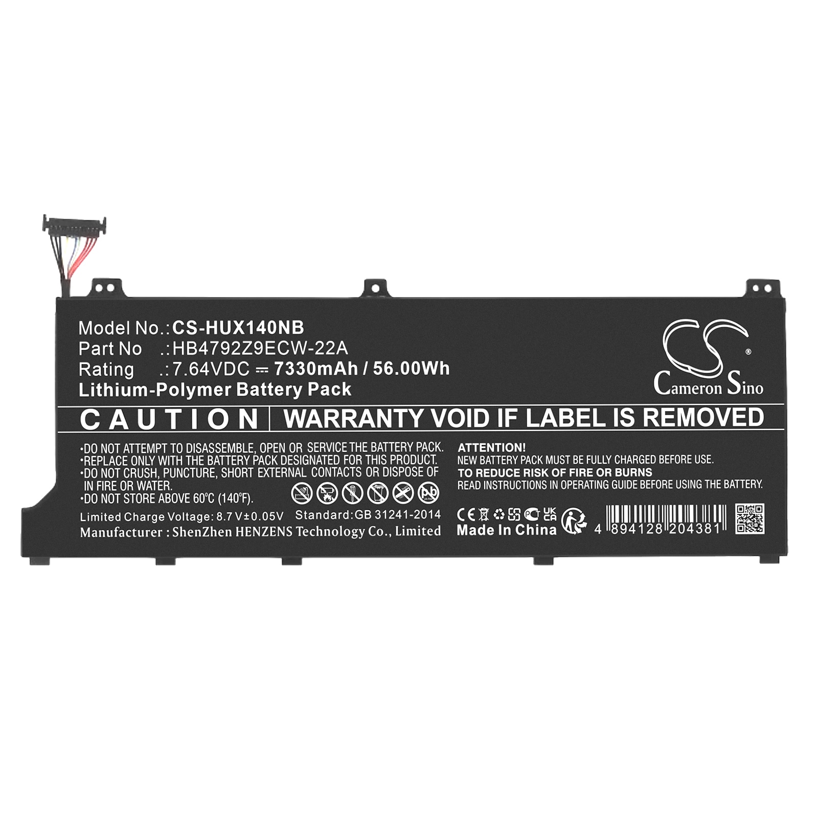 Batteri til bærbar PC for Honor MagicBook X14, NDR-WFH9HN og andre