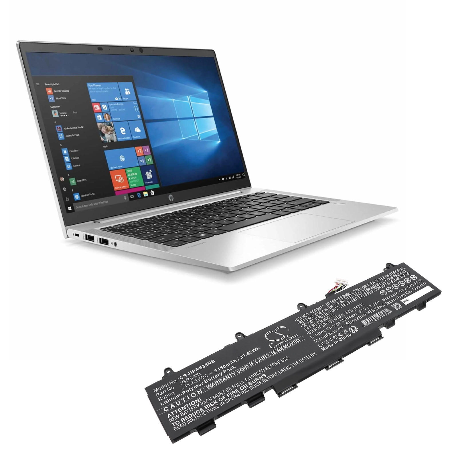 Batteri til bærbar PC for HP ProBook 635 AERO G7 og andre