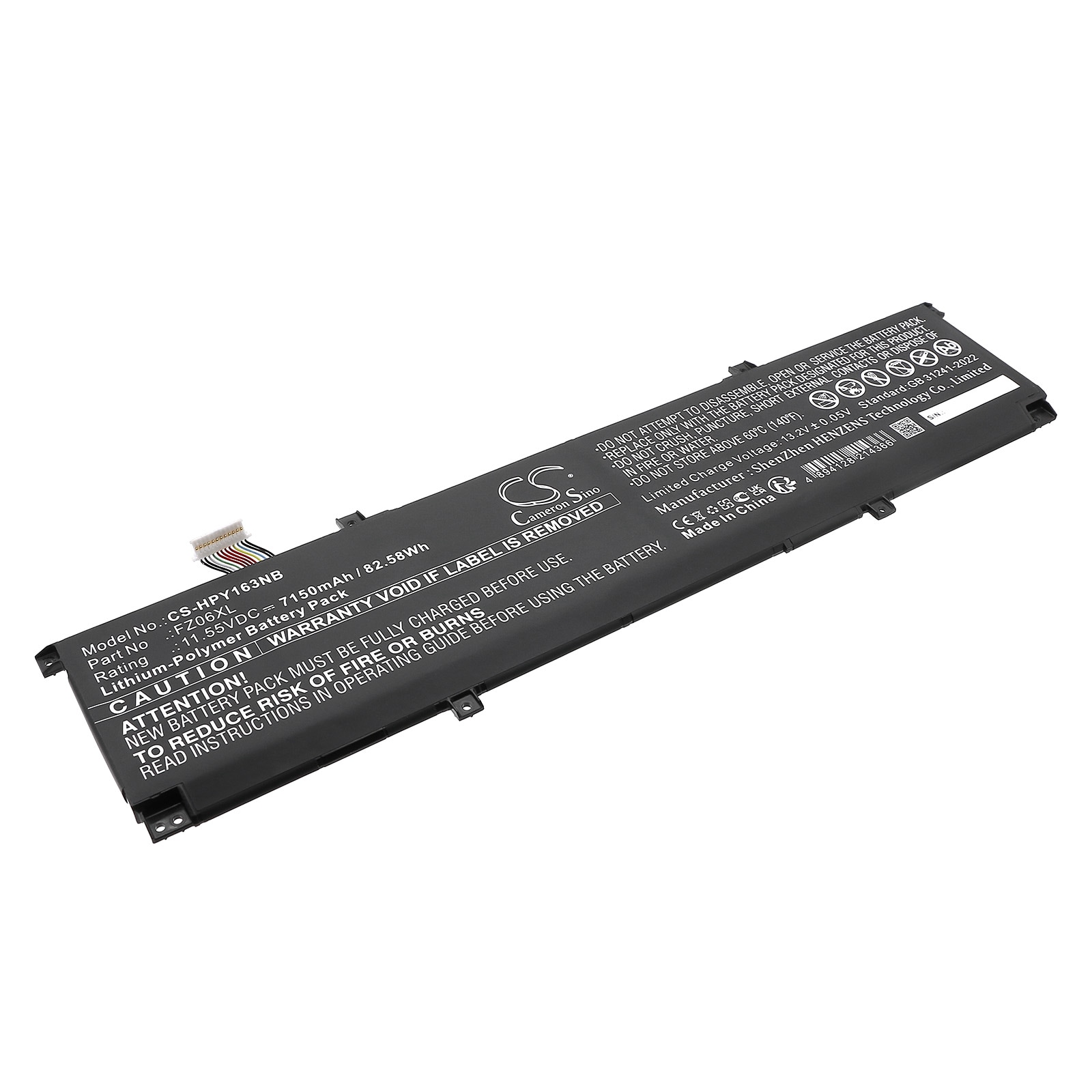 Batteri til bærbar PC for HP 16-f0035nr, 16t-f000, ENVY 16-H0000CI og andre.