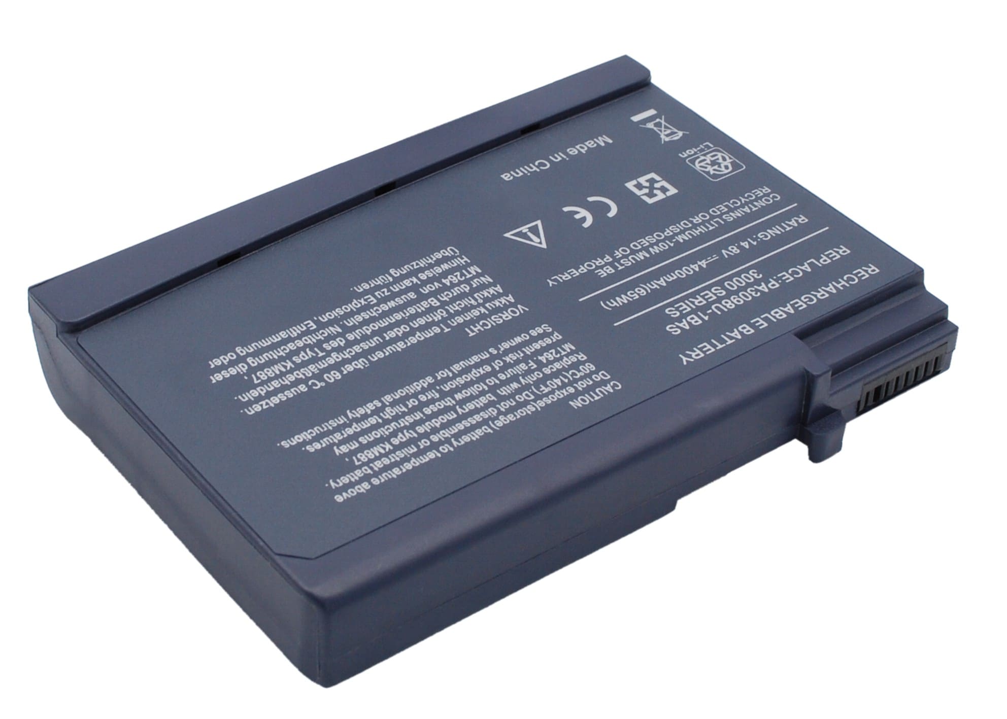 Batteri til bærbar PC for Toshiba Satellite 1200, Satellite 1200-S121 og andre.