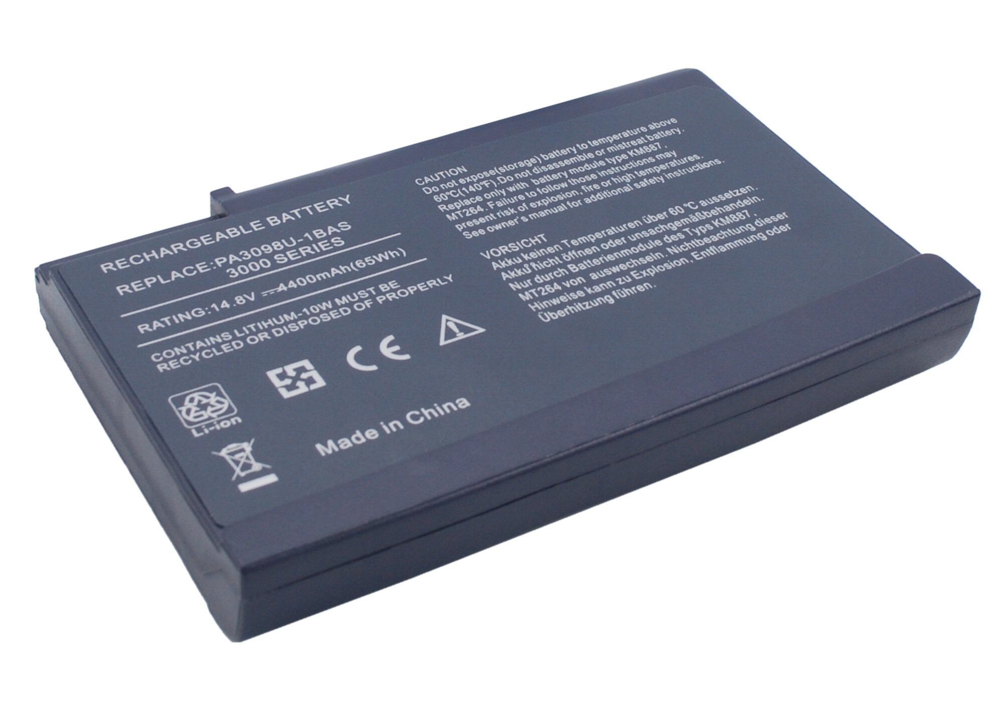 Batteri til bærbar PC for Toshiba Satellite 1200, Satellite 1200-S121 og andre.