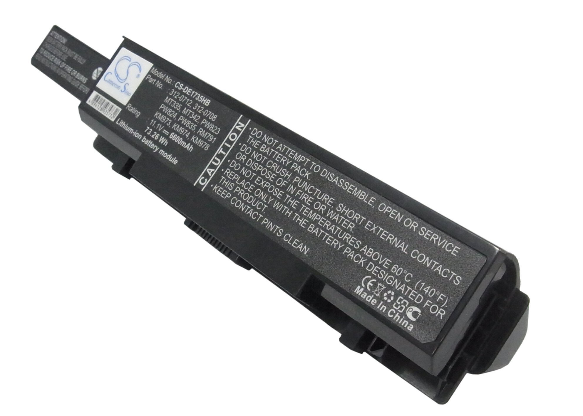Batteri til bærbar PC for DELL Studio 1735, Studio 1736, Studio 1737