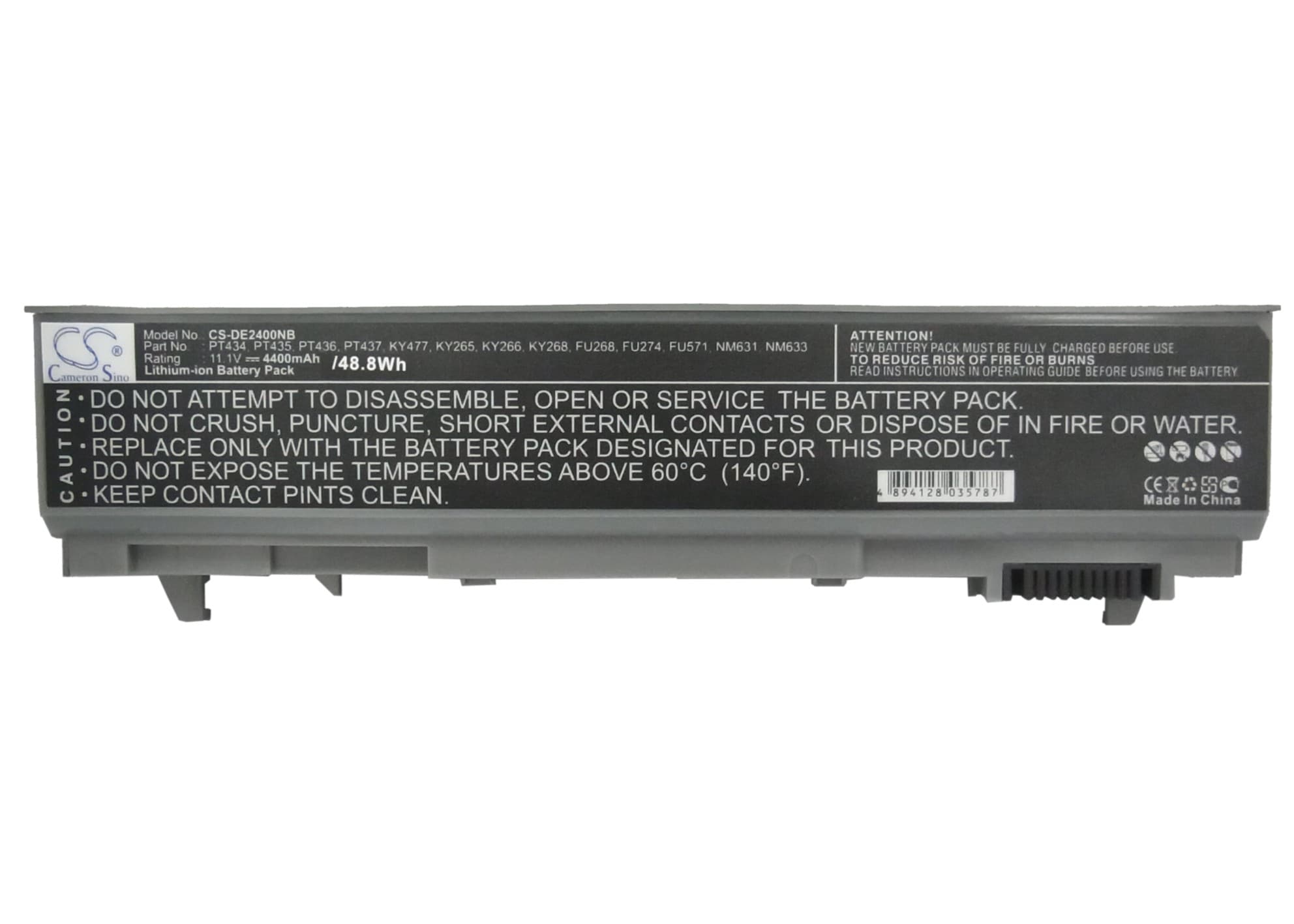Batteri til bærbar PC for DELL Latitude E6400, Latitude E6500 og andre.