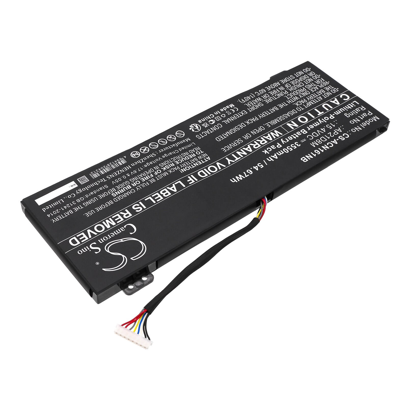 Batteri til bærbar PC for Acer Nitro 16 AN16-51-74BV, Nitro 16 AN16-51-78GX og andre.