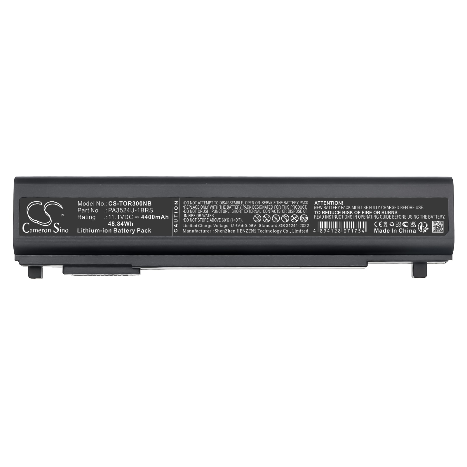 Batteri til bærbar PC for Toshiba Portege R300, Portege R30-A-11M og andre.