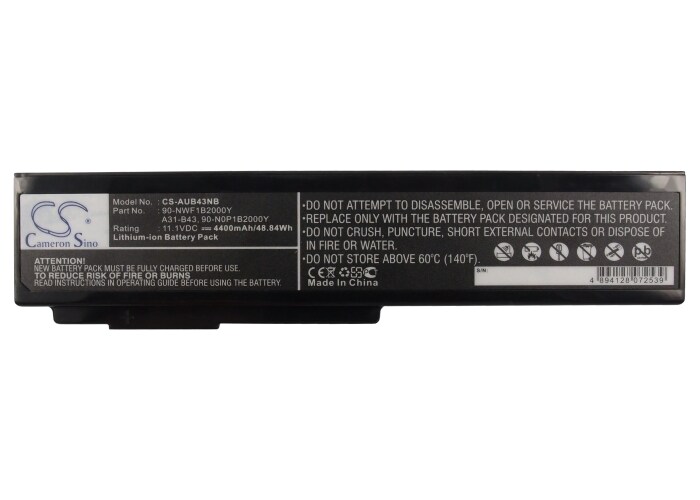 Batteri til bærbar PC for Asus B43, B43E, B43E-VO009X og andre.