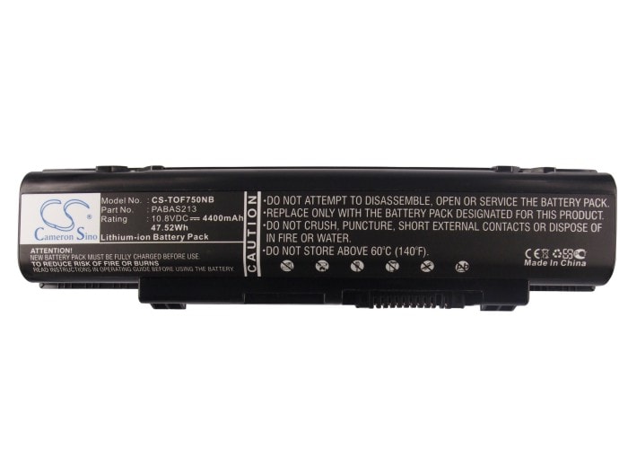 Batteri til bærbar PC for Toshiba Dynabook Qosmio T750 og andre.