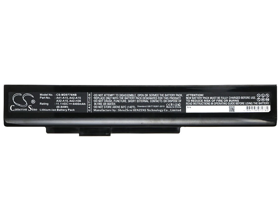 Batteri til bærbar PC for MSI A6400, CX640, CR640DX osv.
