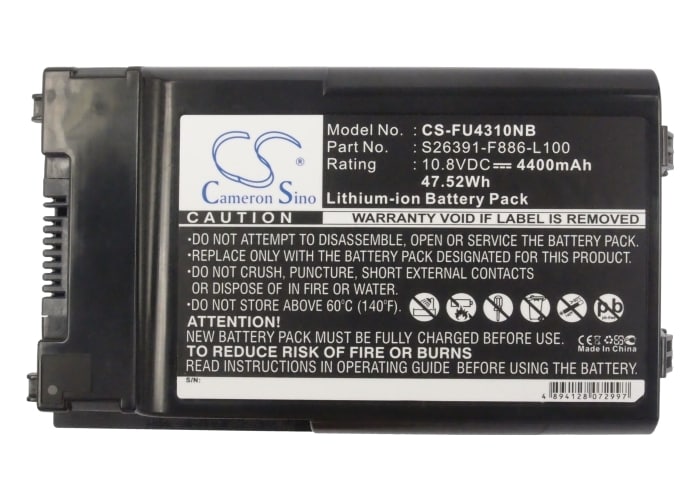 Batteri til bærbar PC for Fujitsu LifeBook T1010, LifeBook T1010LA og andre.