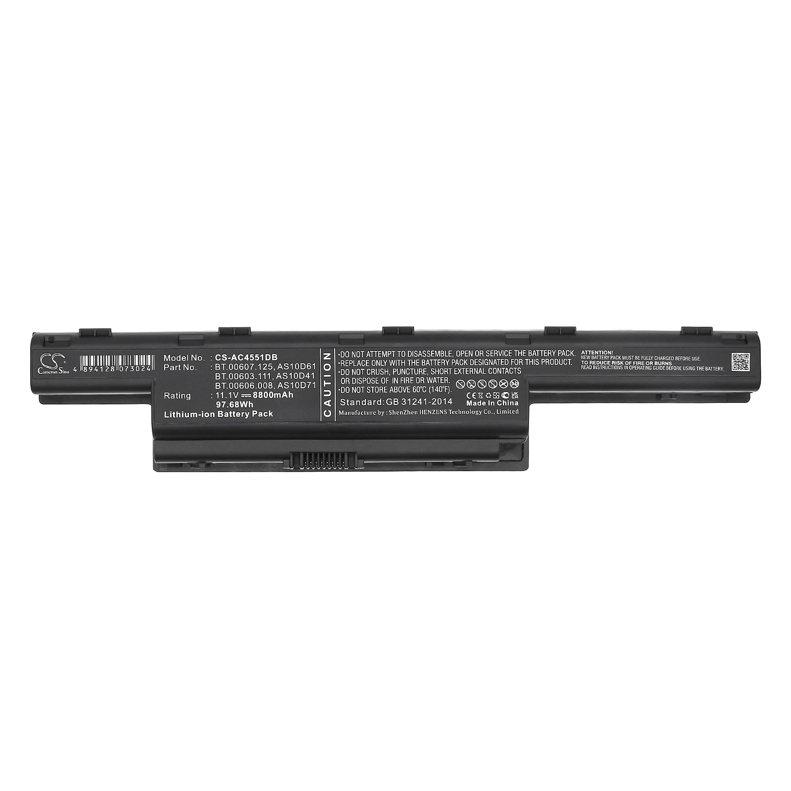 Batteri til bærbar PC for Acer Aspire 4250, Aspire 4250-E352G50MI og andre.