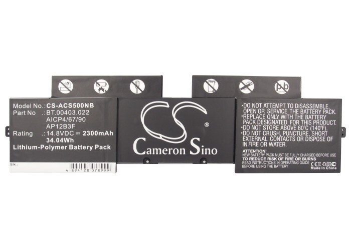 Batteri til bærbar PC for Acer Aspire S5, Aspire S5-391, Aspire S5-391-6836 og andre.