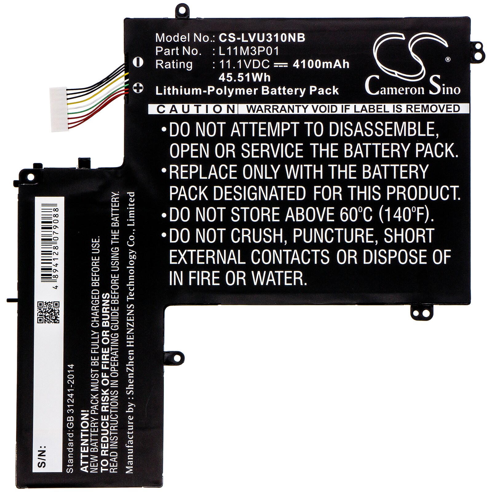 Batteri til bærbar PC for Lenovo IdeaPad U310, IdeaPad U310-ITH og andre.