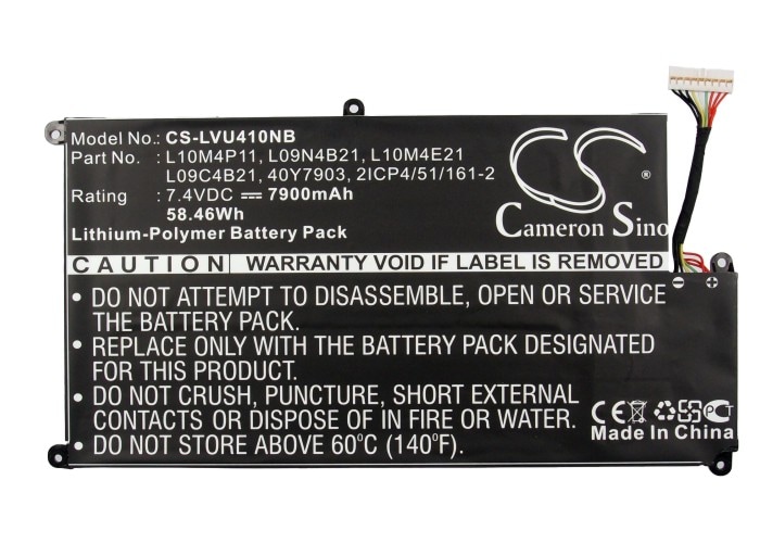 Batteri til bærbar PC for Lenovo IdeaPad U410, IdeaPad U410 25-203730 og andre.