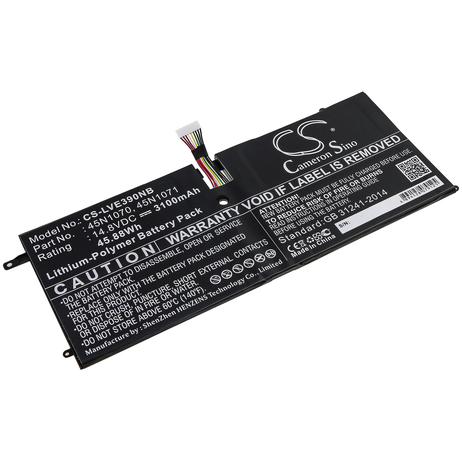 Batteri til bærbar PC for Lenovo ThinkPad X1 Carbon 3460-22U og andre.