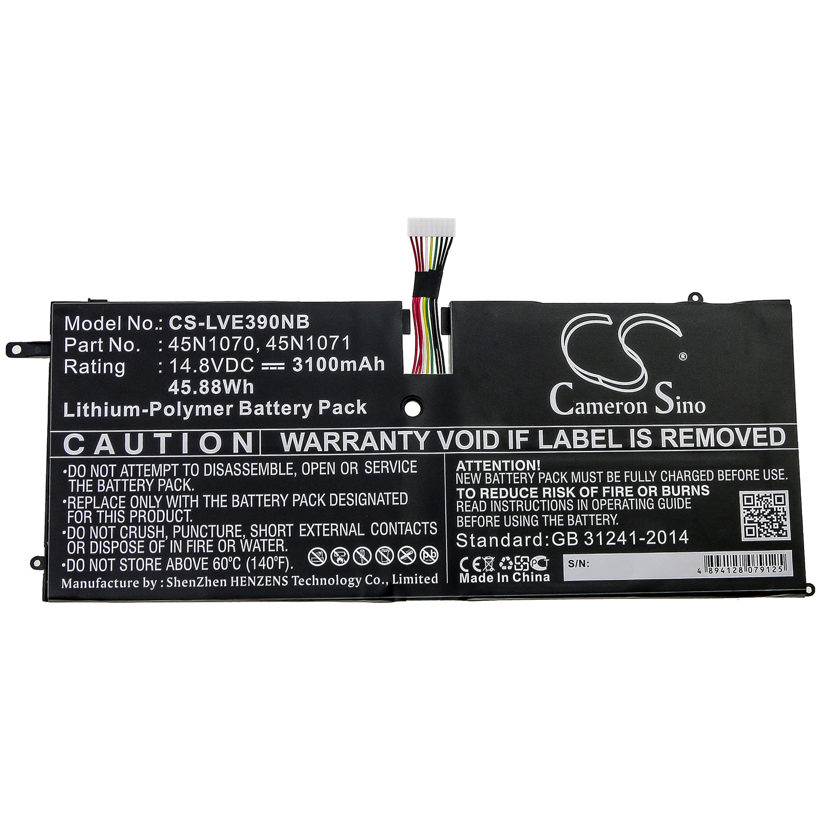 Batteri til bærbar PC for Lenovo ThinkPad X1 Carbon 3460-22U og andre.