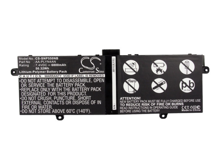 Batteri til bærbar PC for Samsung XE550C22, XW550C, XE550C22-A02US og andre.