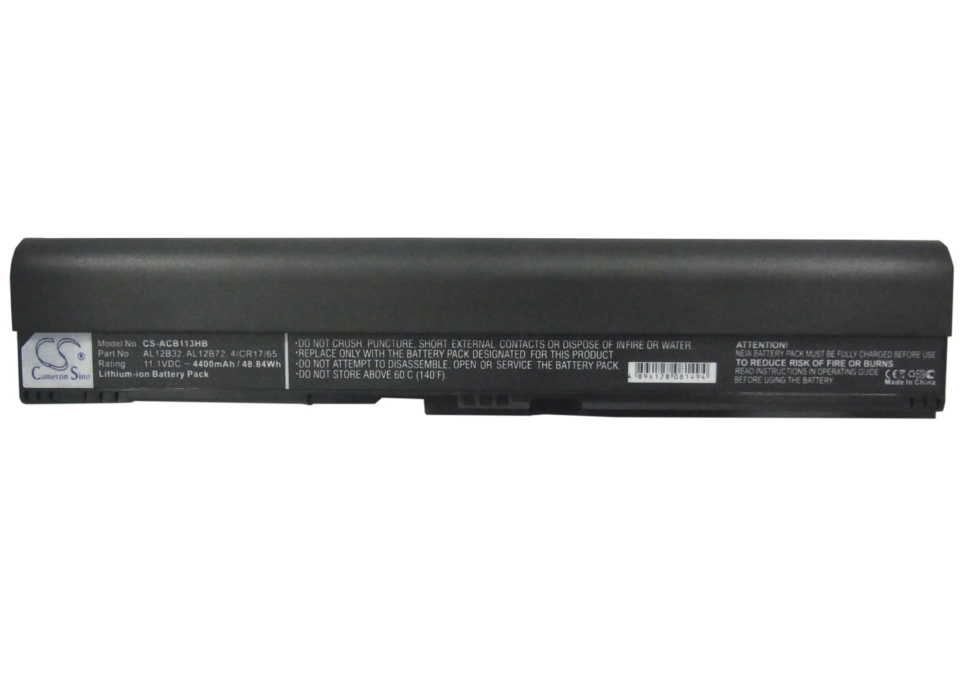 Batteri til bærbar PC for Acer Aspire V5-171, Aspire One 725, Aspire One 756 og andre.
